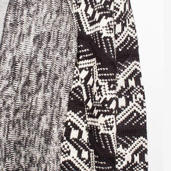 Waterfall Cardigan Sweater Black and White - Picture 4 of 4